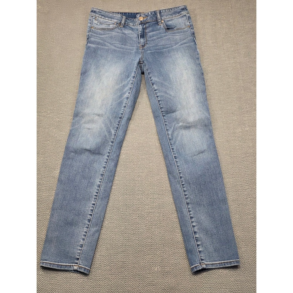 Chicos Slim‎ Leg Jeans Womens 0.5 Regular Medium Wash Blue Stretch Denim 31x28.5